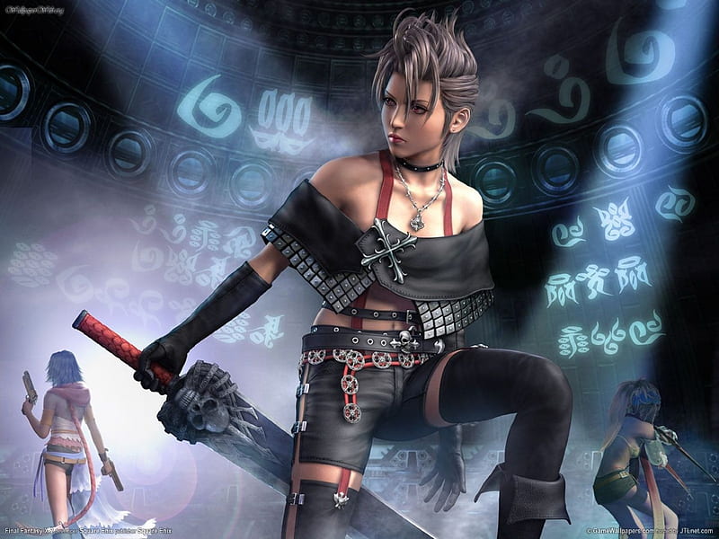 Final Fantasy X-2, games, peine, cg, video game, game, video games, yuna,  rikku, HD wallpaper