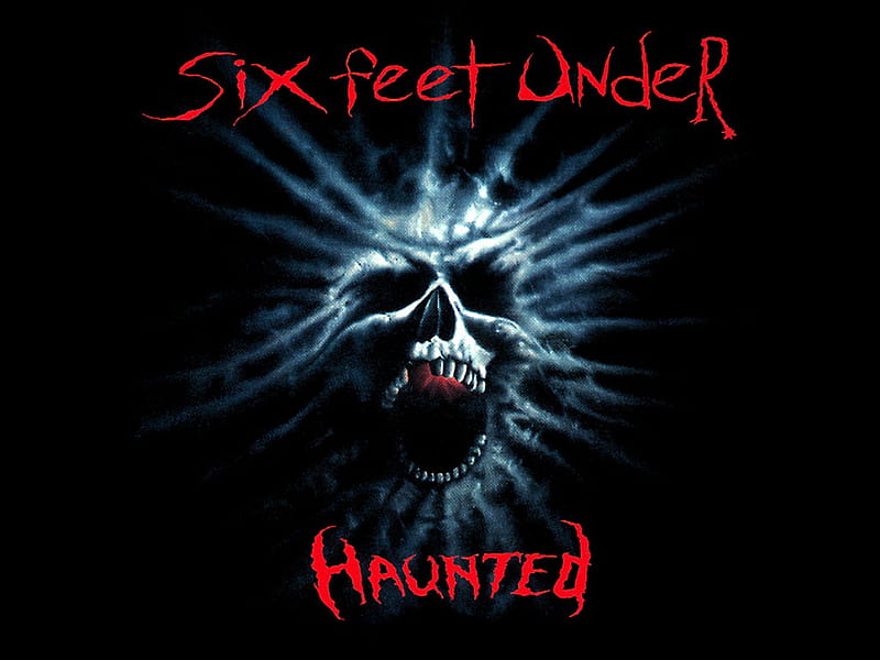 Six Feet Under - Haunted, 6, death, band, six feet under, under, metal, logo, six, feet, skull, HD wallpaper