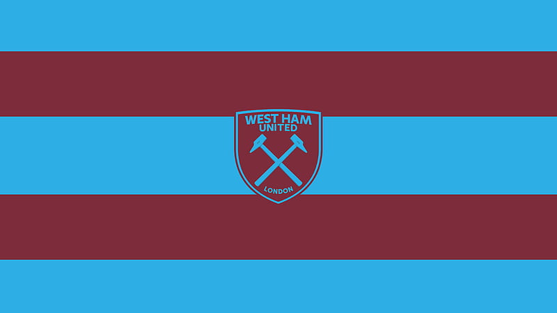 Emblem Logo Soccer Blue Maroon Lines West Ham United F.C, HD wallpaper