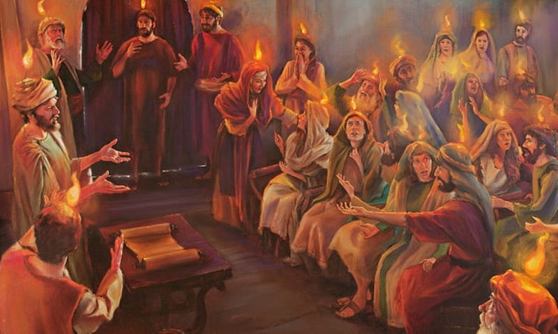 Pentecost, ladies, Apostles, Spirit, Holy, HD wallpaper