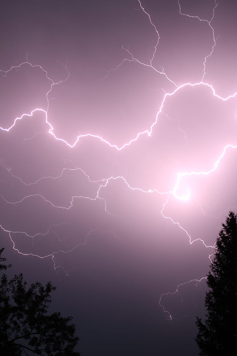 lightning, flash, thunderstorm, night, dark, HD phone wallpaper