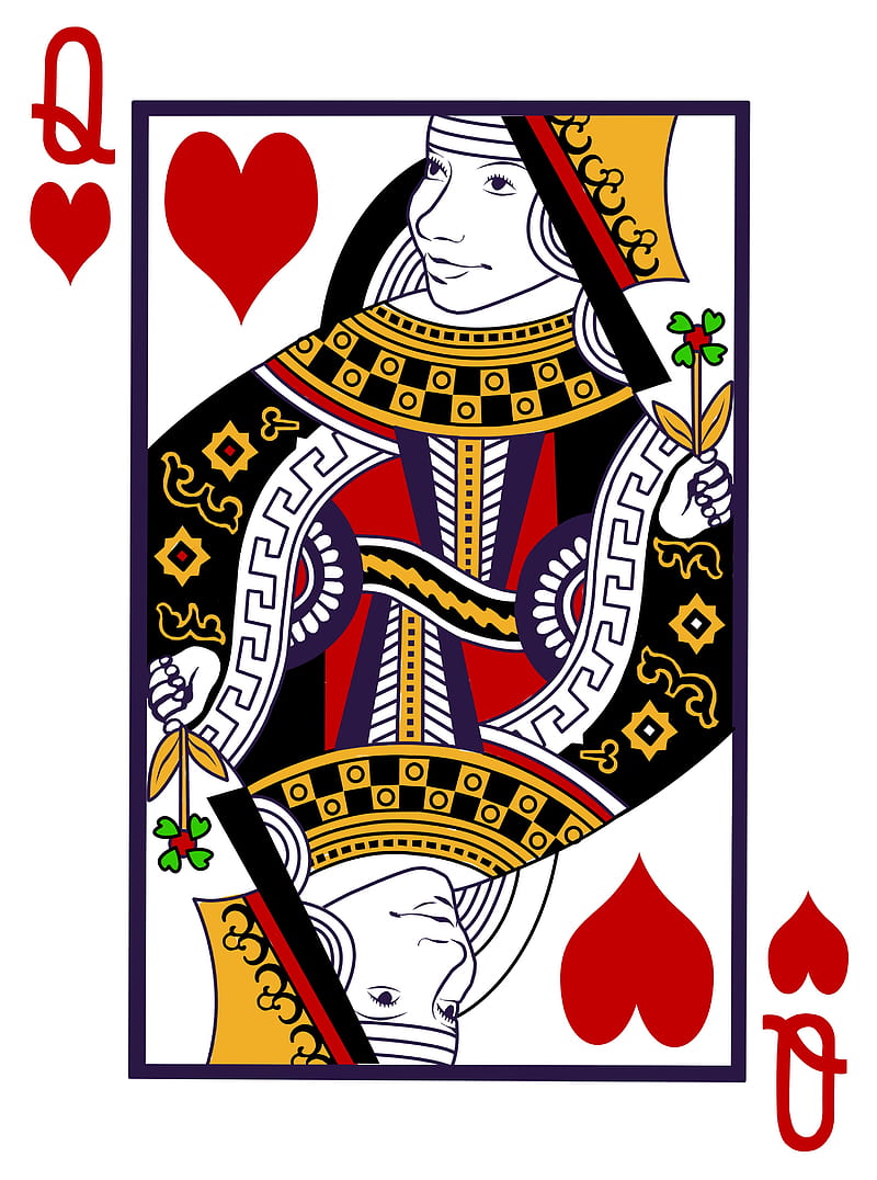 cards, playing cards, heart, queen (royalty), HD phone wallpaper