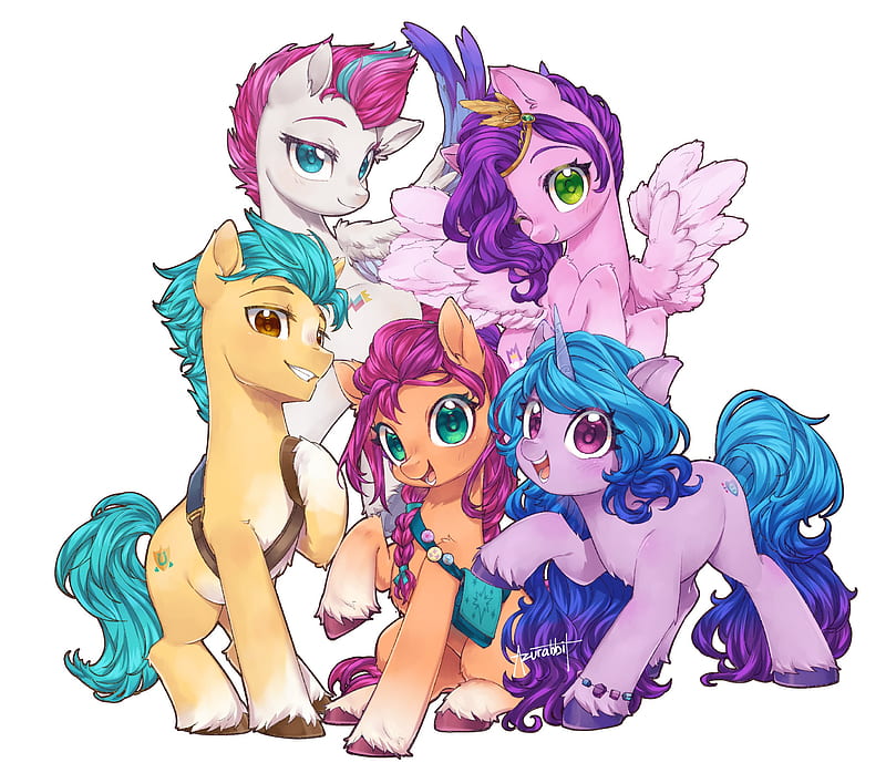 My Little Pony, My Little Pony: A New Generation, Sunny Starscout , Izzy Moonbow , Hitch Trailblazer , Pipp Petals , Zipp Storm , Pony , Unicorn , Pegasus, HD wallpaper