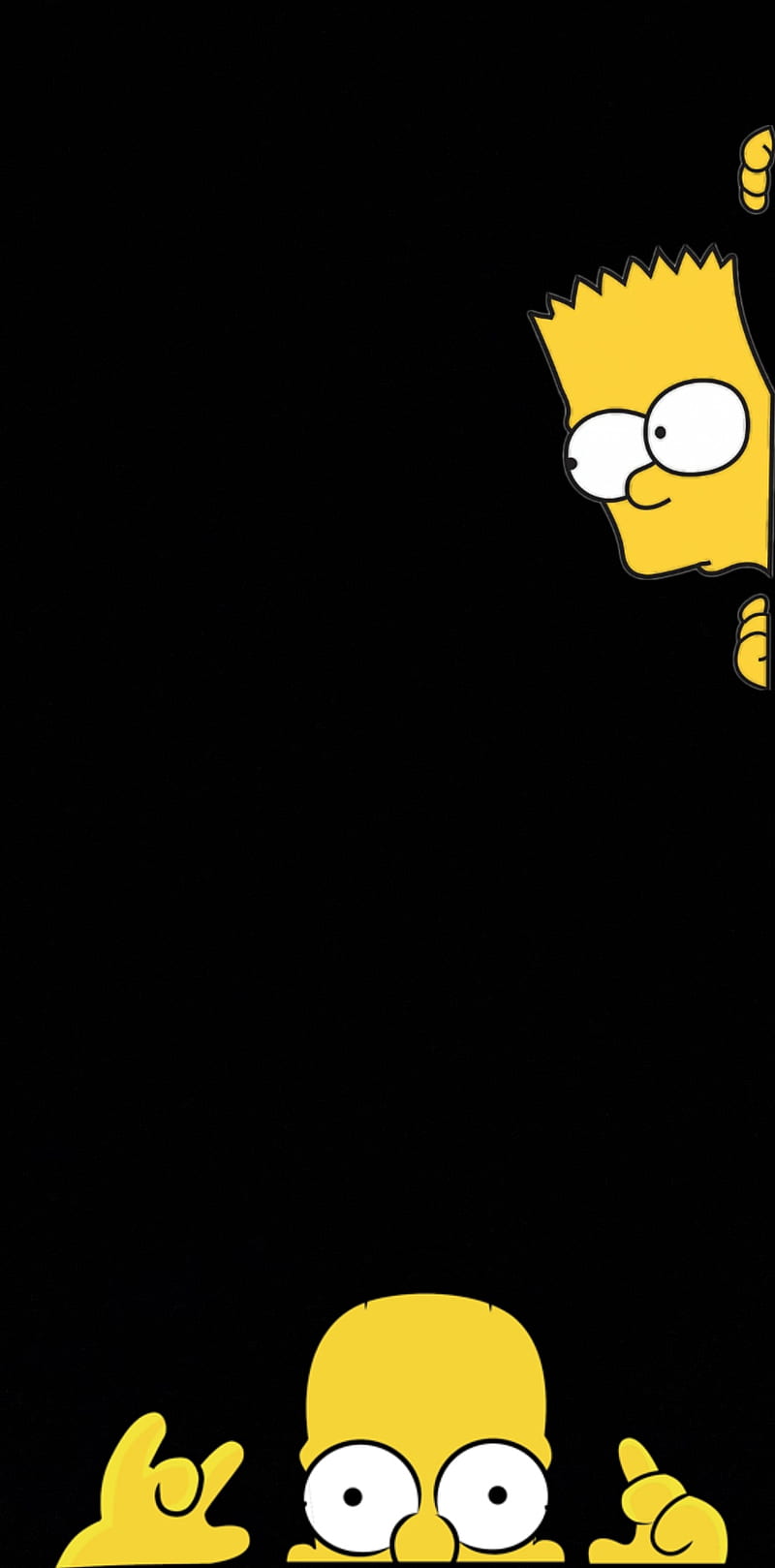 Simpsons, bart, homer, homero, HD phone wallpaper