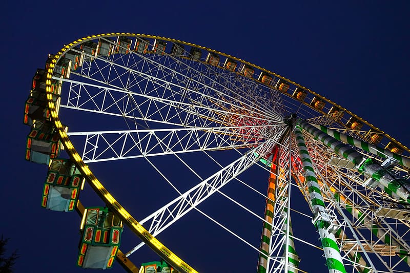 Ferris Wheel, amusement, ride, ferris, wheel, HD wallpaper