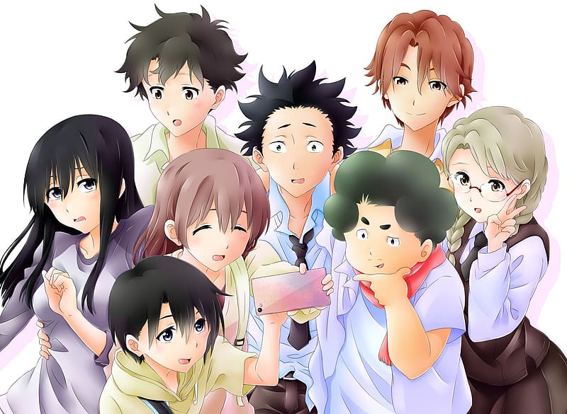 Anime, Shouko Nishimiya, Shouya Ishida, Koe No Katachi, Yuzuru Nishimiya, Naoka Ueno, Miki Kawai, Miyoko Sahara, Tomohiro Nagatsuka, HD wallpaper