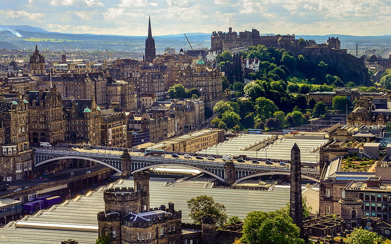 Edinburgh, city panorama, summer, evening, Scotland, UK, HD wallpaper |  Peakpx