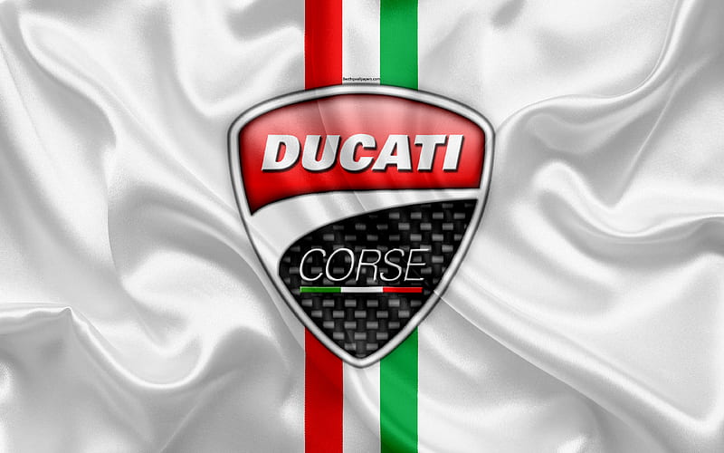 Ducati Corse logo, emblem, Italian company, flag of Italy, Ducati, HD wallpaper