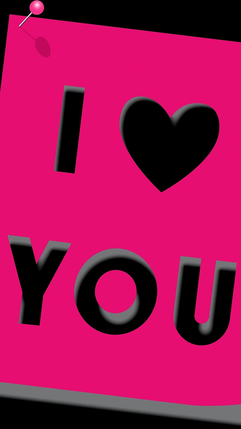 Tula I Love You, pink i love you, pink, HD phone wallpaper