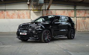 GME, tuning Jeep Grand Cherokee SRT, 2018 cars, black Grand Cherokee, Jeep, HD wallpaper