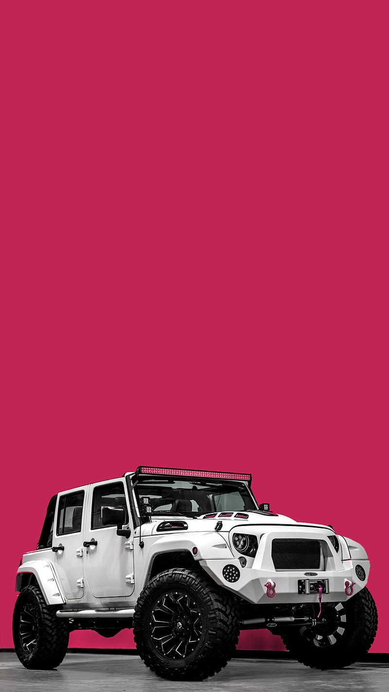Tristas Jeep 4x4, jeep, mudding, pink, HD phone wallpaper