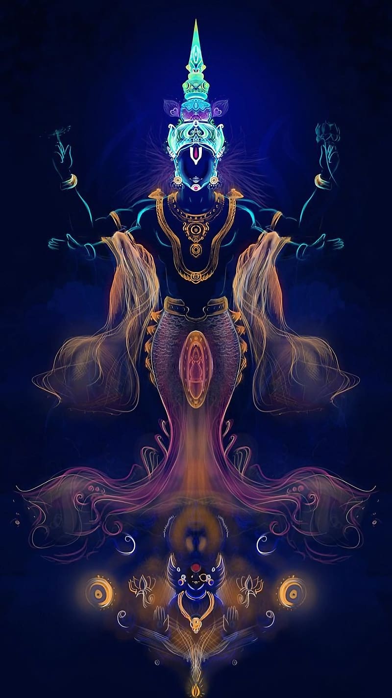 Vishnu , Art Work, lord, god, hari narayana, HD phone wallpaper