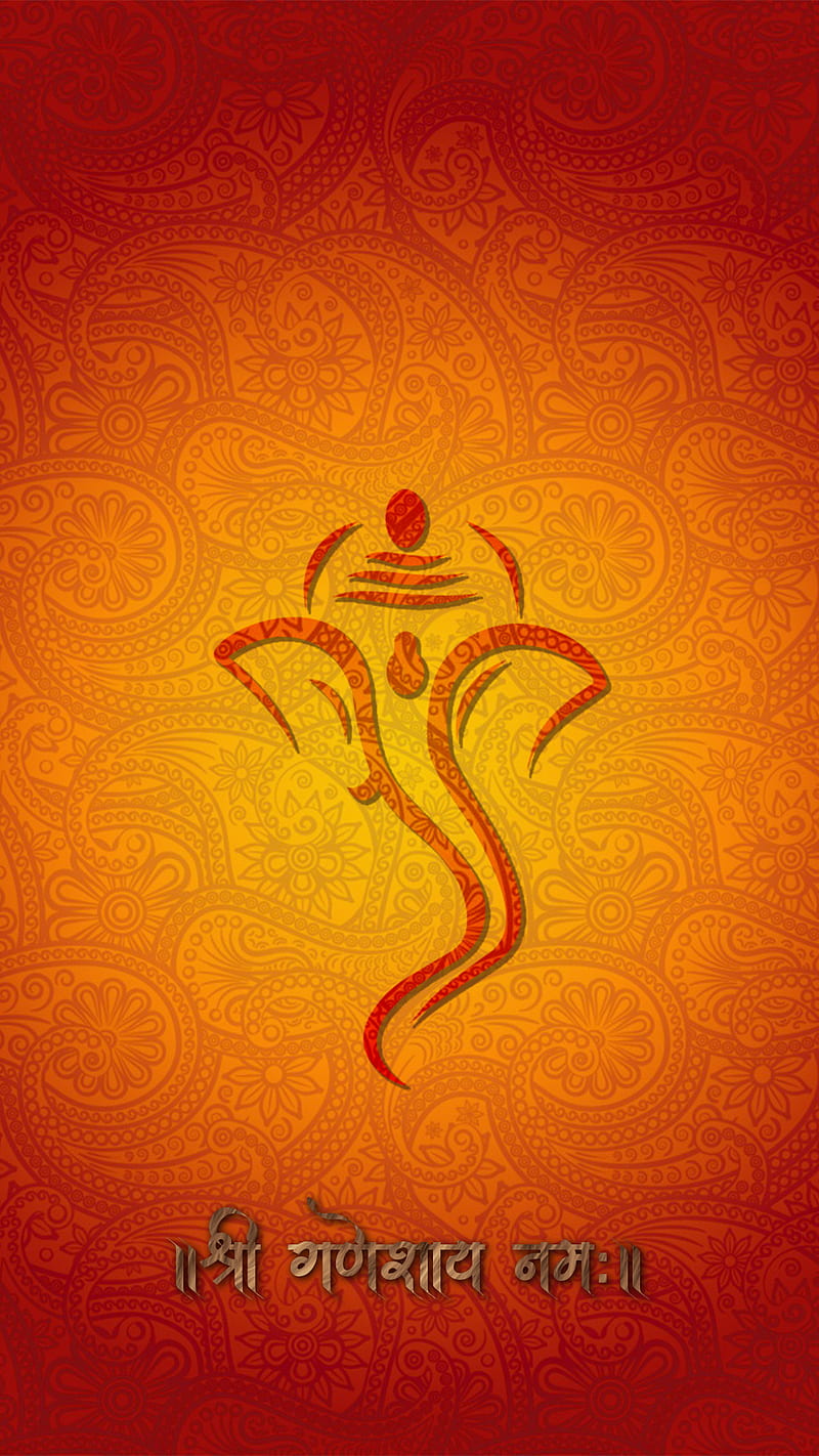 Ganpati Bappa, cool, ganesh, god india, love, mahadev, red, HD phone wallpaper