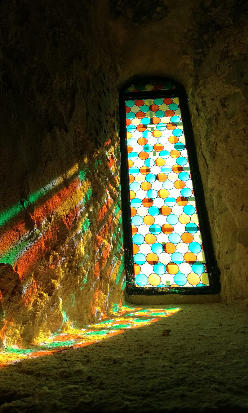 Stained Glass, colors, light, rainbow, window, HD phone wallpaper