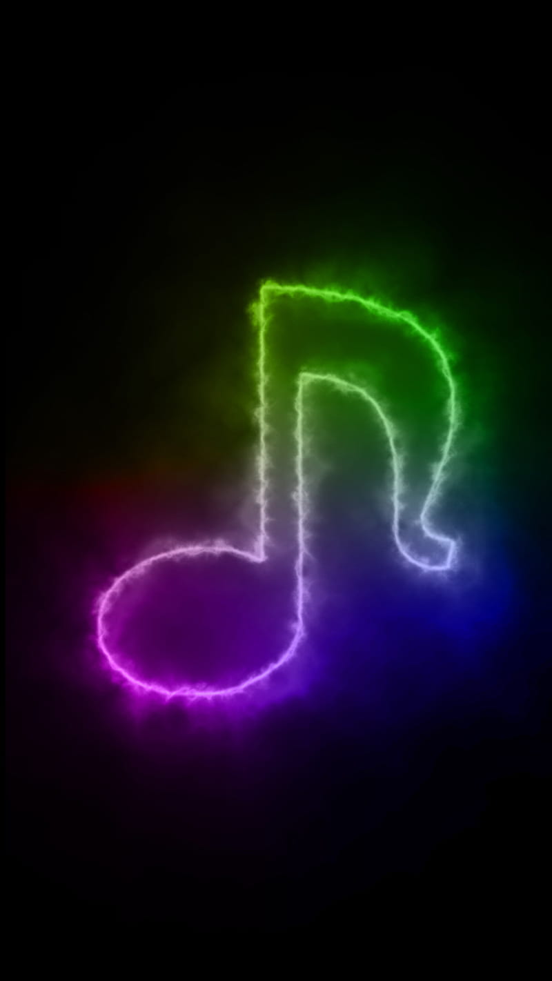 Colors Musical Note Black Blue Light Music Neon Red Hd Mobile Wallpaper Peakpx