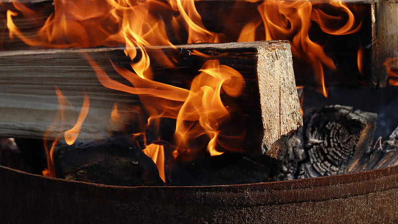 graphy, Fire, Close-Up, Firewood, Flame, HD wallpaper