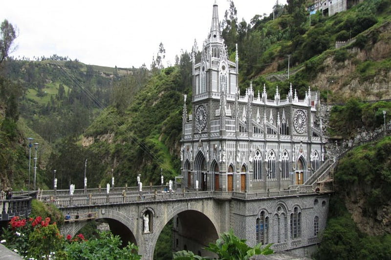 Las Lajas Sanctuary, Colombia, Las Lajas Sanctuary, Colombia, Travel, church, basilica, old, basilica church, HD wallpaper