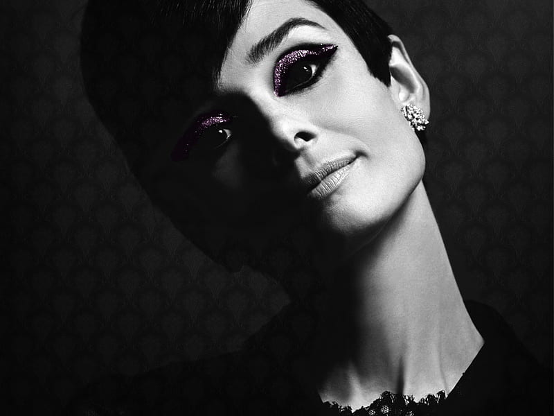 Audrey Hepburn, actress, hollywood, bonito, classic, black hair, HD wallpaper