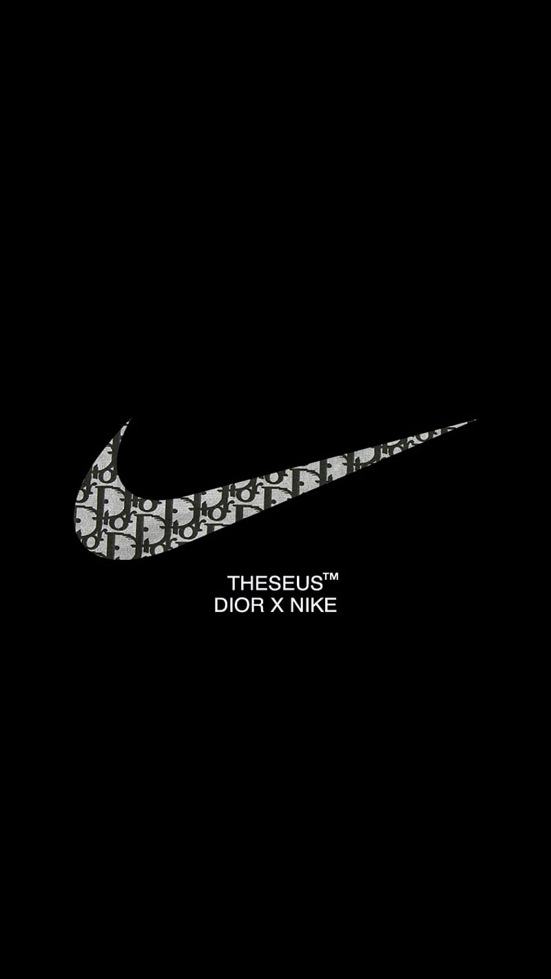 Dior Swoosh Black Logo Nike Theseus Hd Phone Wallpaper Peakpx