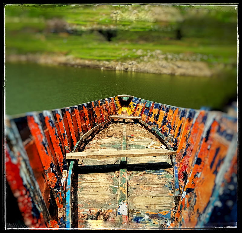 Boat, abandoned, rustic, HD wallpaper