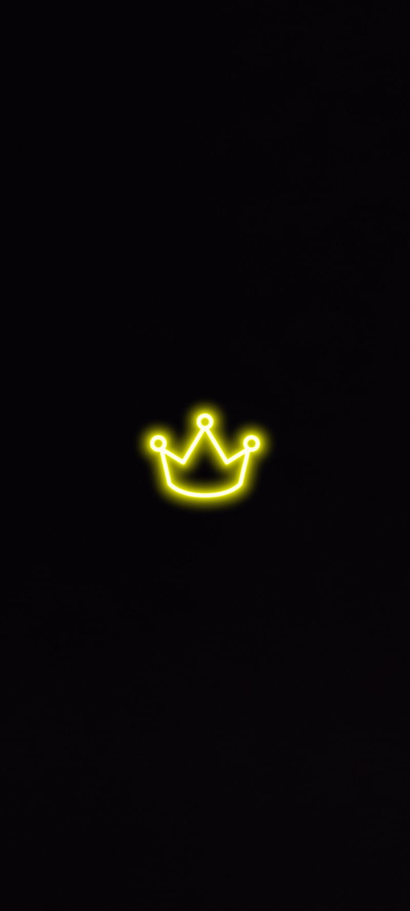 Crown, dark, glow, king, neon, power, queen, symbol, HD phone wallpaper