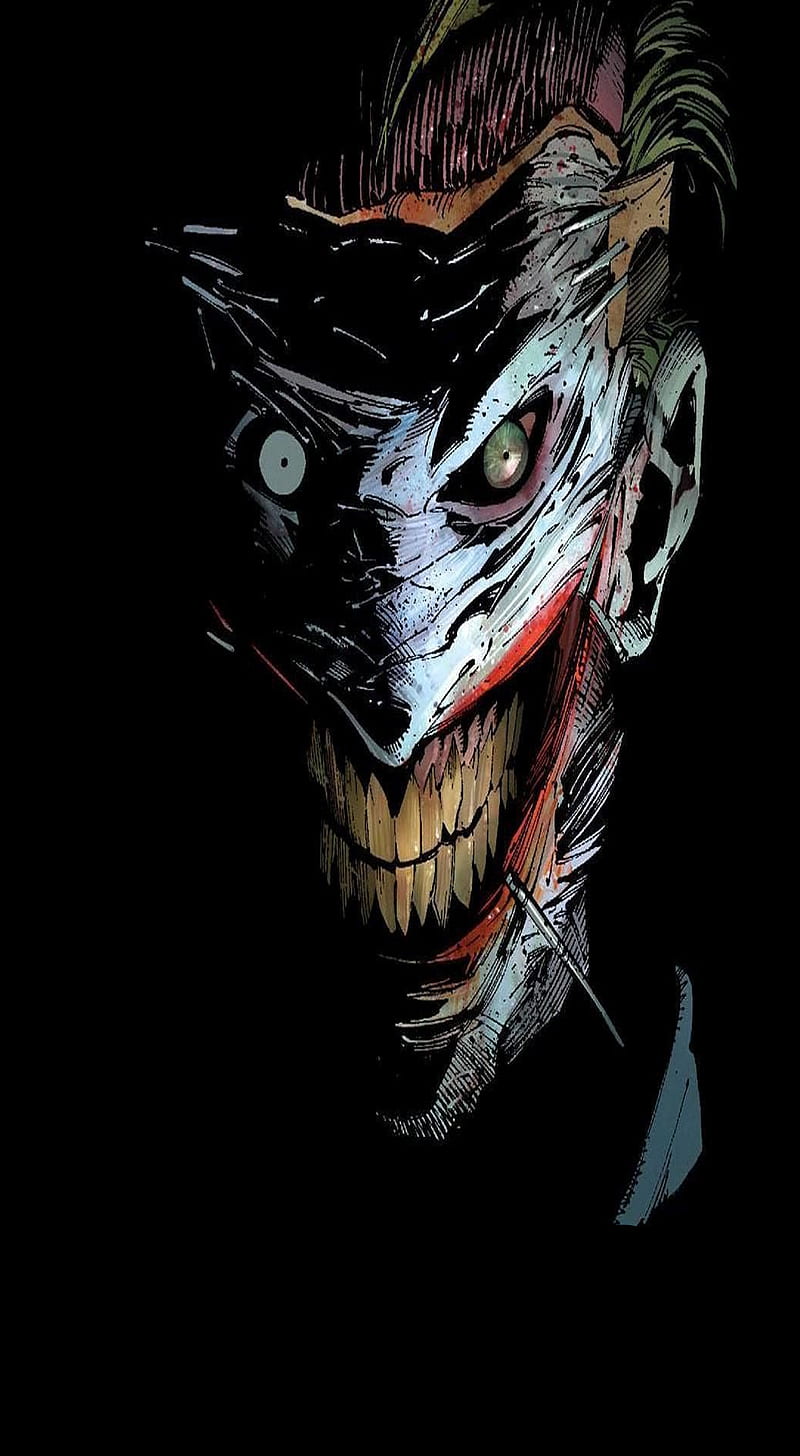 Scary JOker, crazy, creepy, devil, joke, sick, skull, HD phone wallpaper