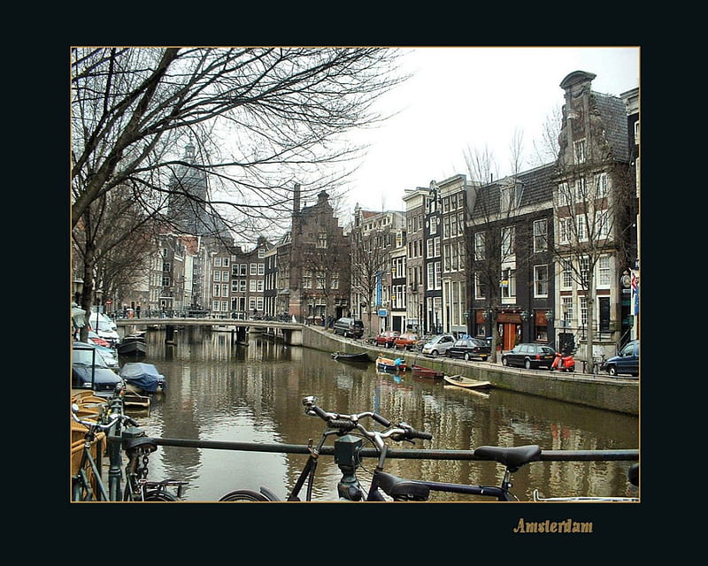 amsterdam, nederlandse hoofdstad, holland, gracht, HD wallpaper