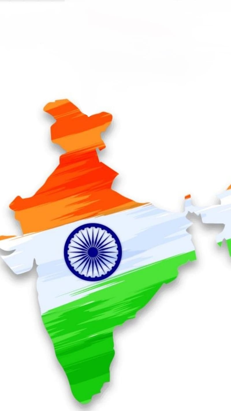 Stylish Indian Flag, india map, flag, HD phone wallpaper