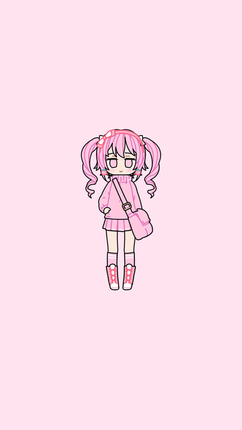 Chica rosa pastel, anime, Fondo de pantalla de teléfono HD | Peakpx