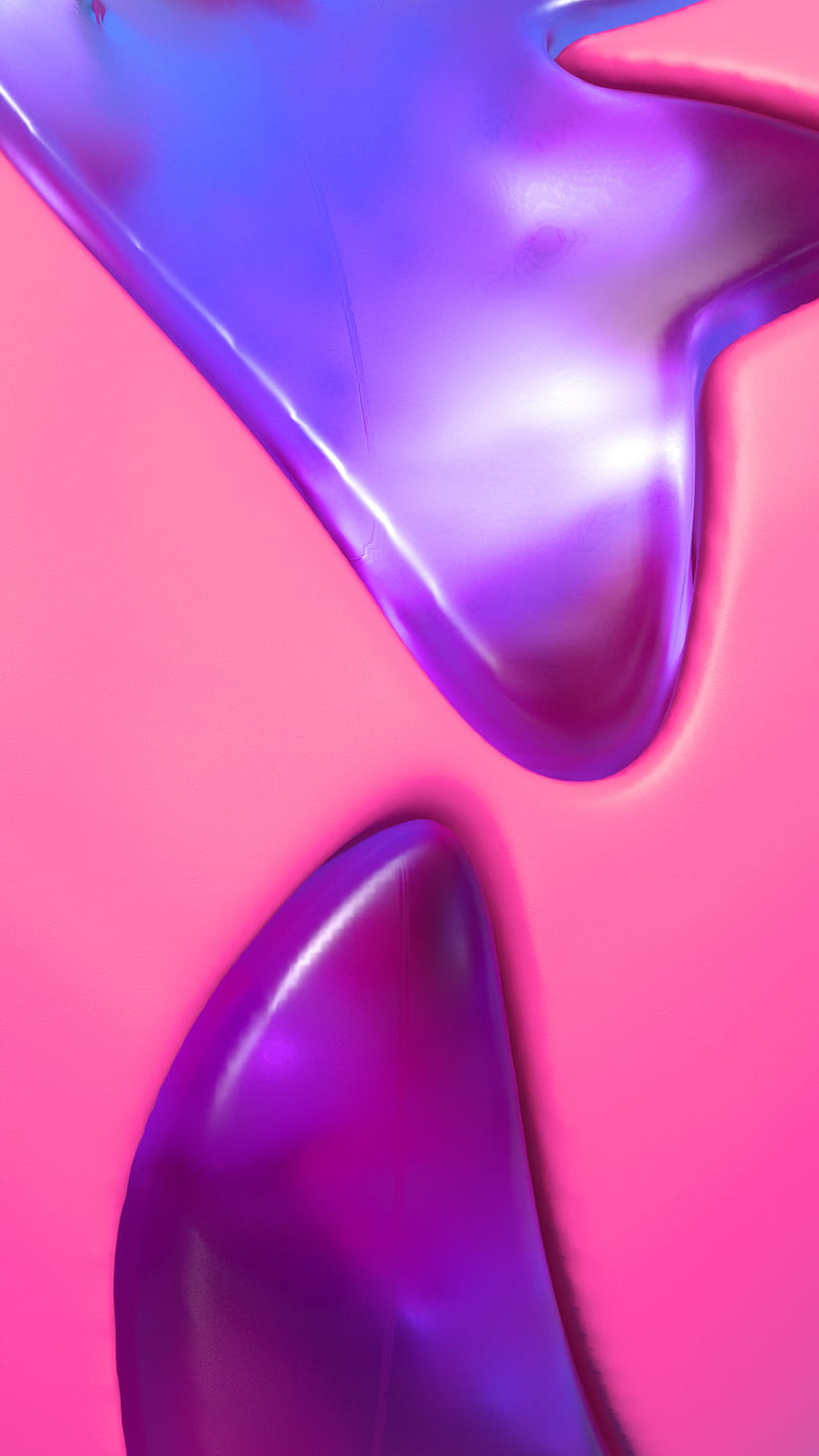 Liquid Heart / Detail, 3d, Perry, abstract, artart, blob, blobs, blue, bright, cgi, colorful, colourful, cute, glass, isometric, love, pink, plastic, purple, random, render, romance, HD phone wallpaper