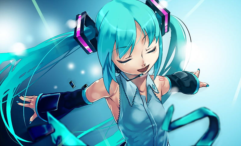 Hatsune Miku, pretty, cg, nice, anime, aqua, beauty, anime girl ...