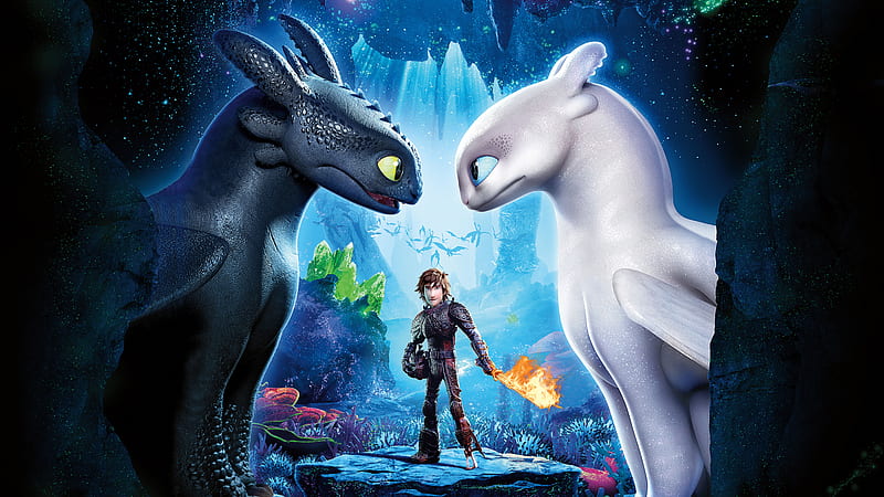 How To Train Your Dragon The Hidden World 10k, how-to-train-your-dragon-the-hidden-world, how-to-train-your-dragon-3, how-to-train-your-dragon, movies, 2019-movies, animated-movies, dragon, light-fury, HD wallpaper