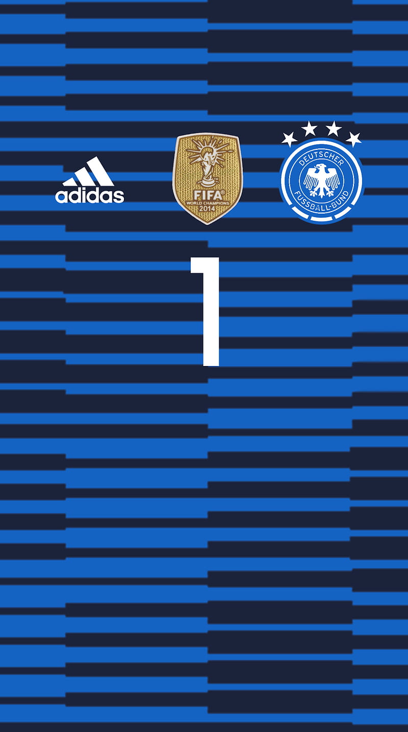 GER goalkeeper WC18, adidas, blue, germany, neuer, russia 2018, world champion 2014, world cup, HD phone wallpaper