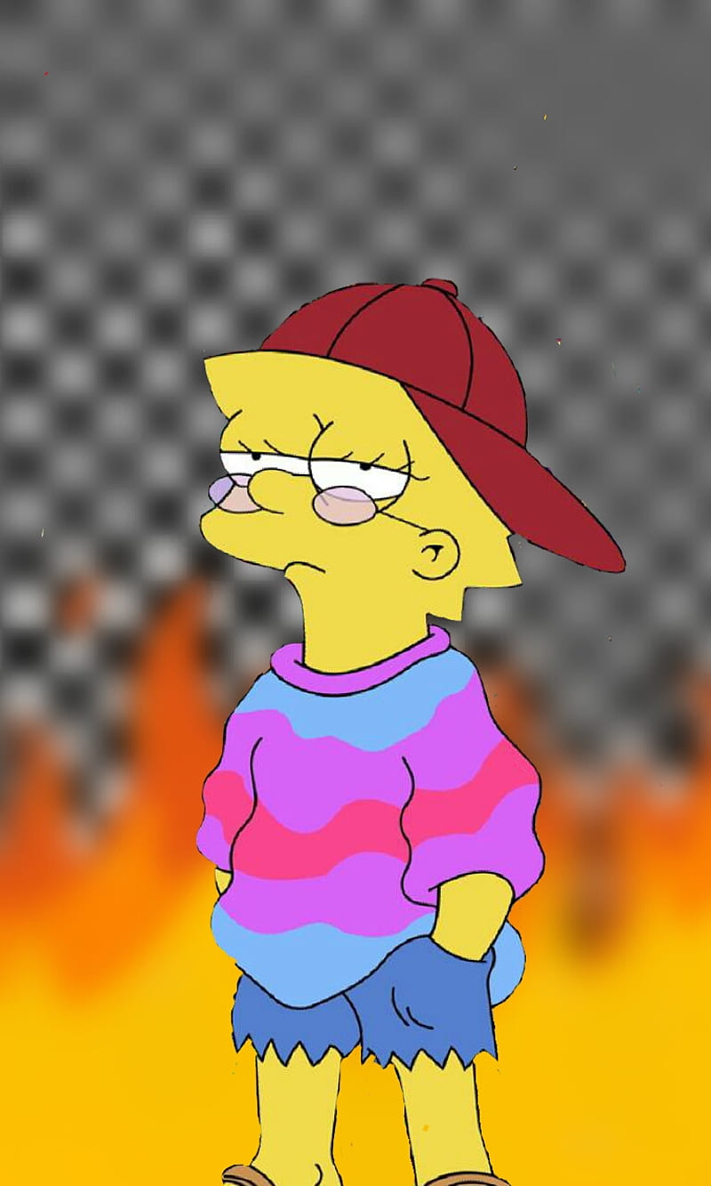 Simpson, fire, lisa simpson, simpson, HD phone wallpaper | Peakpx