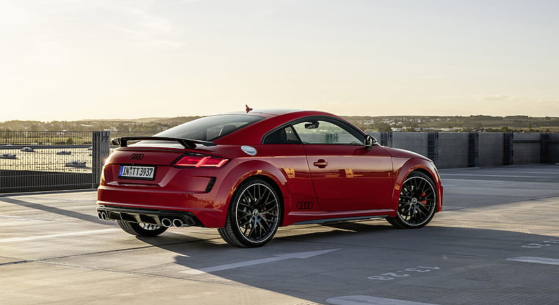 2021 Audi TTS Coupe Competition Plus (Color: Tango Red) - Rear Three-Quarter , car, HD wallpaper