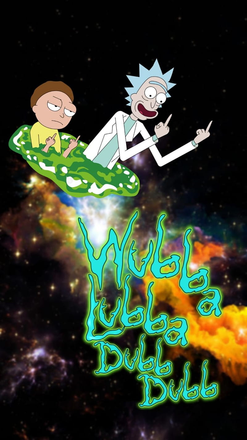 Rick and Morty, lubba, morty, rick sanchez, space, wubba, wubba lubba dubb dubb, HD phone wallpaper