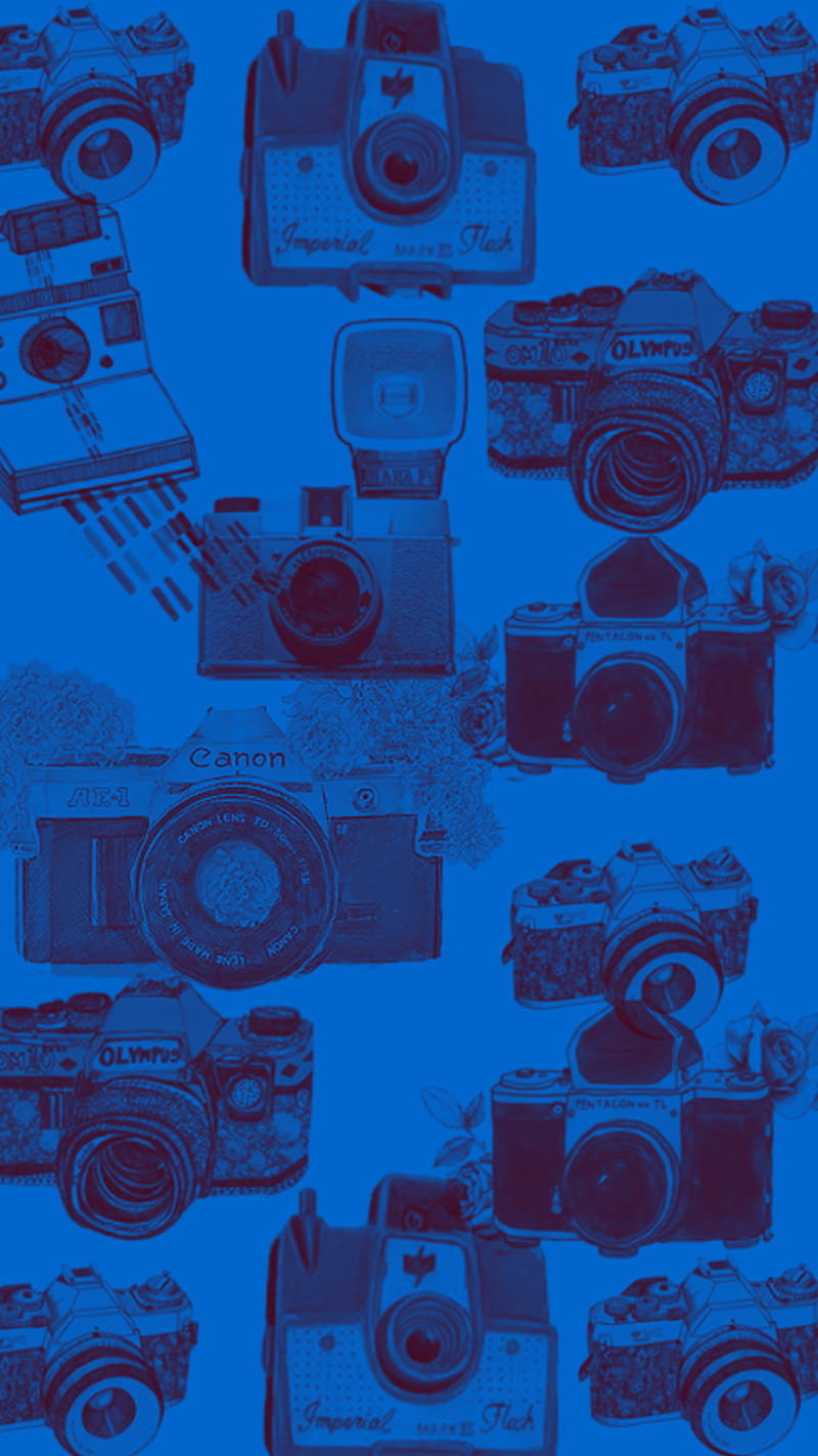 camera background, blue, camera, cool, gontu, neon, HD phone wallpaper