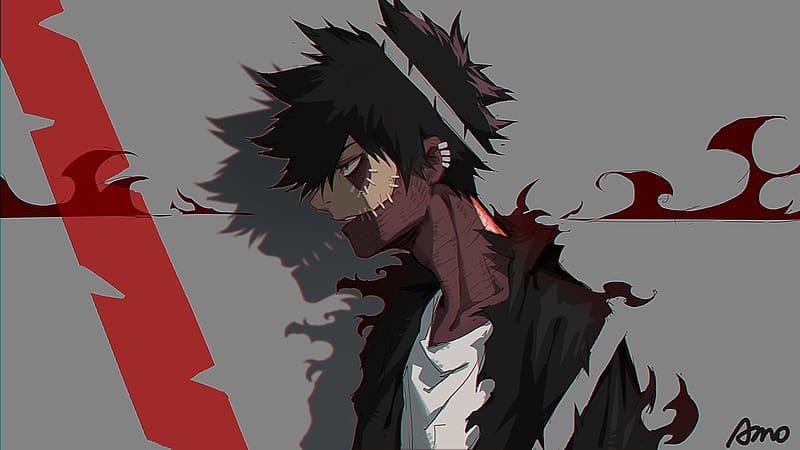 Anime Blue Eyes Black Hair Scar My Hero Academia Dabi Boku No Hero Academia Hd Wallpaper