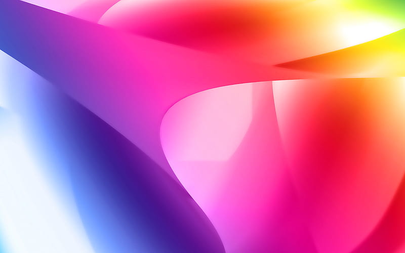 colorful waves, curves, creative, abstract waves, art, HD wallpaper