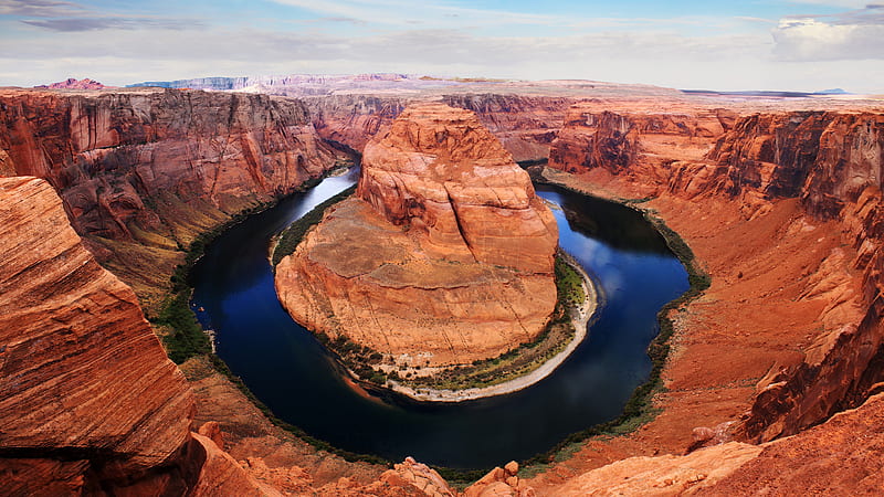 Canyons, Horseshoe Bend, Arizona, Canyon, Colorado River, Mountain, USA, HD wallpaper