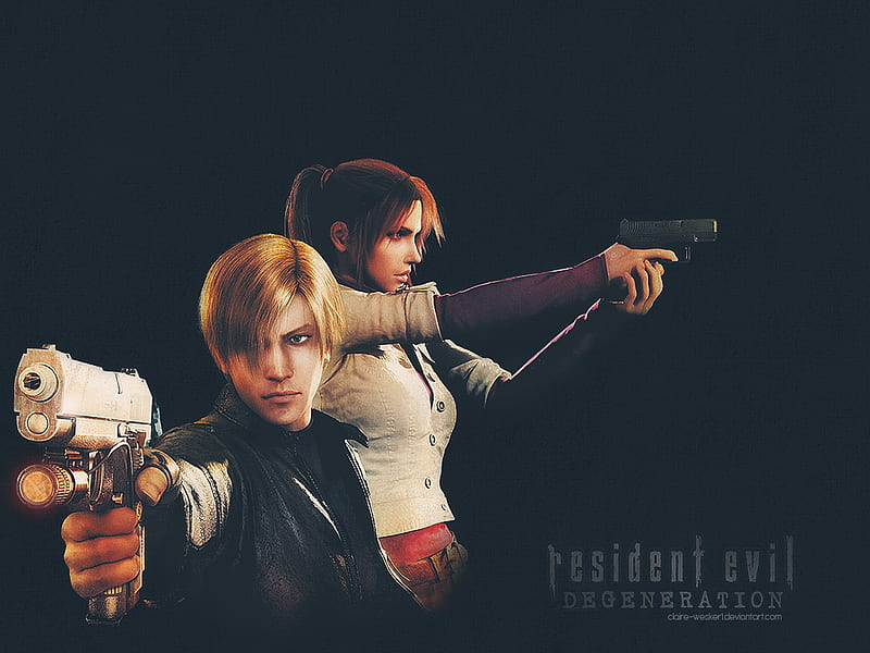 Resident Evil Degeneration, claire, degeneration, evil, kennedy, leon, resident, redfield, HD wallpaper