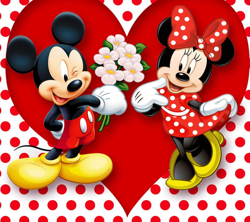 Mickey And Minni, awesome, love, HD wallpaper