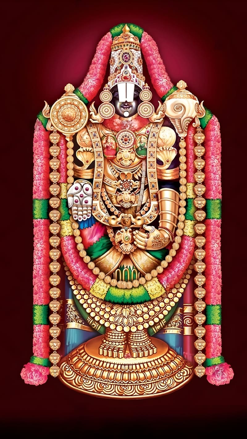 Venkateswara, Pink Background, lord, god, HD phone wallpaper | Peakpx