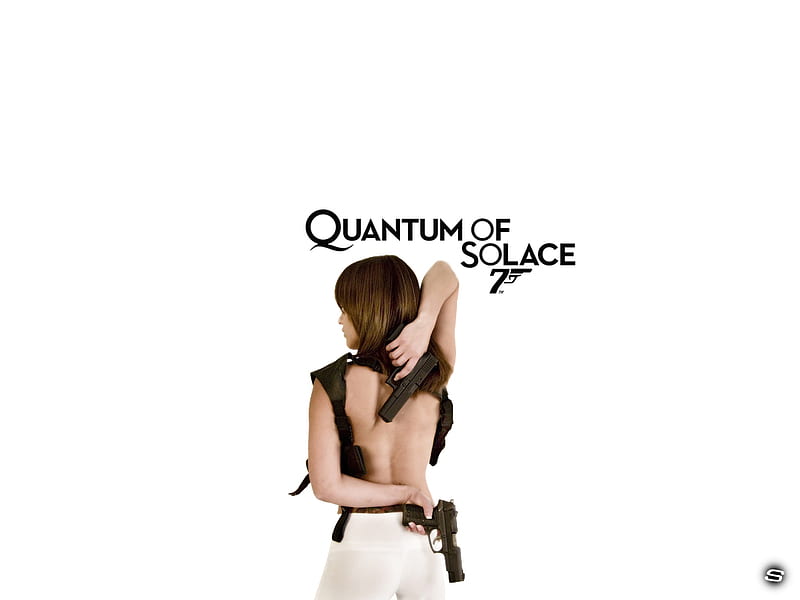 QUANTUM OF SOLACE, 2008, movie, sher ali, sherali, gun, logo, bond, jame, james, quantumofsolace, white, 007, HD wallpaper