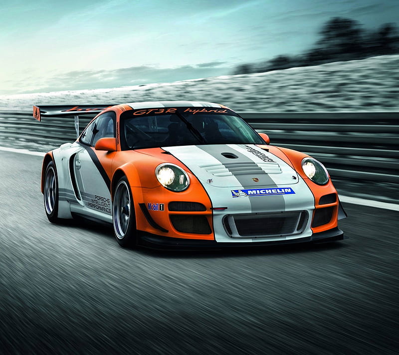 Orange Porsche 911, awesome, oarnge, HD wallpaper