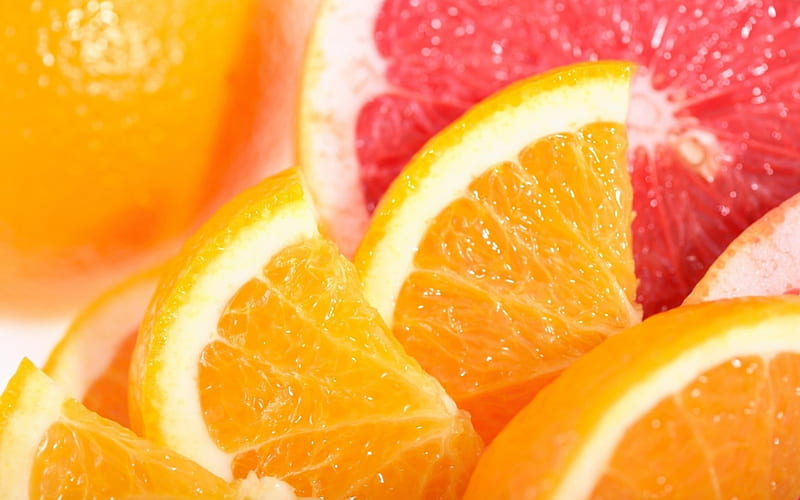 Fruits, fruit, cutting, orange, grapefruit, oranges, HD wallpaper