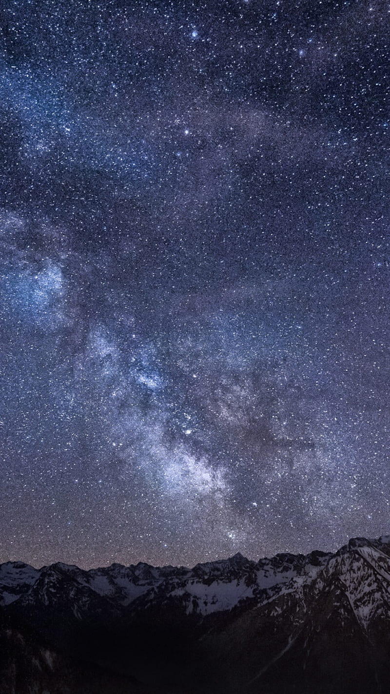 Milky Way, bonito, mountains, night, planets, sky, space, stars, HD phone wallpaper