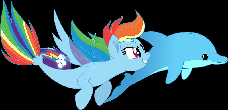 My Little Pony, My Little Pony: The Movie, Rainbow Dash, Dolphin, HD  wallpaper | Peakpx