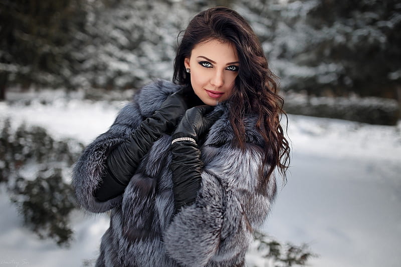 Modelo desconocido, nena, modelo, nieve, dama, mujer, Fondo de pantalla HD  | Peakpx