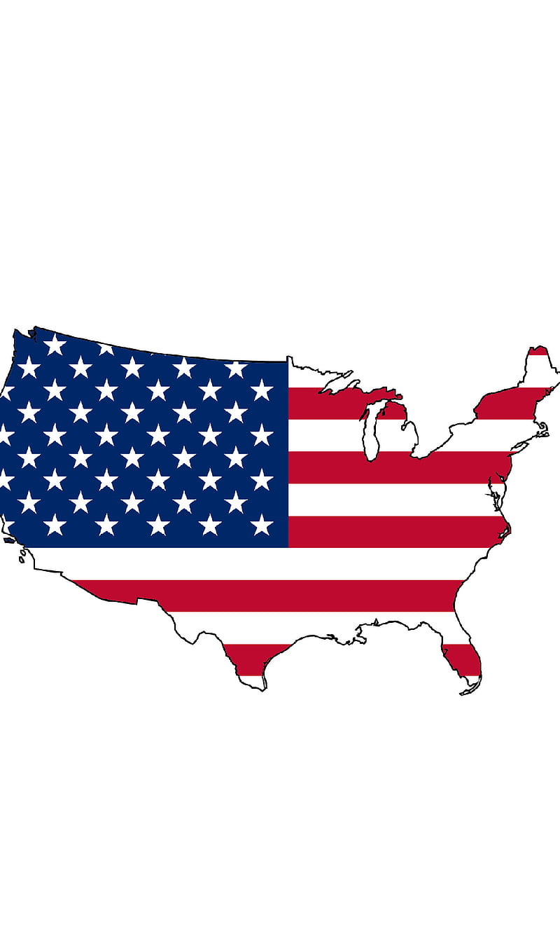 Us Flag Map, america, united states, usa, HD phone wallpaper
